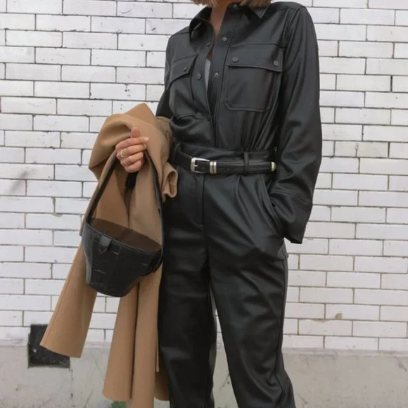 STAUD Alice Embossed Leather Top Handle Bag - Picture 3 of 11